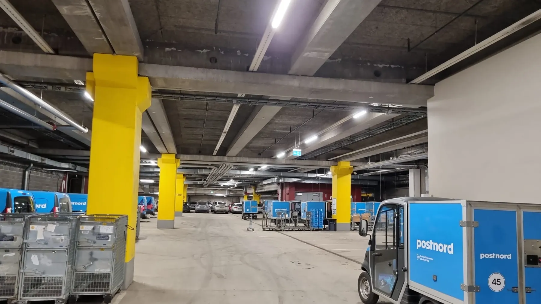 Sorteringshall hos PostNord Göteborg före bytet